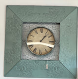 Ameraucana blue green metal clock