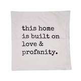 This home is built on Funny Throw Pillow Cover