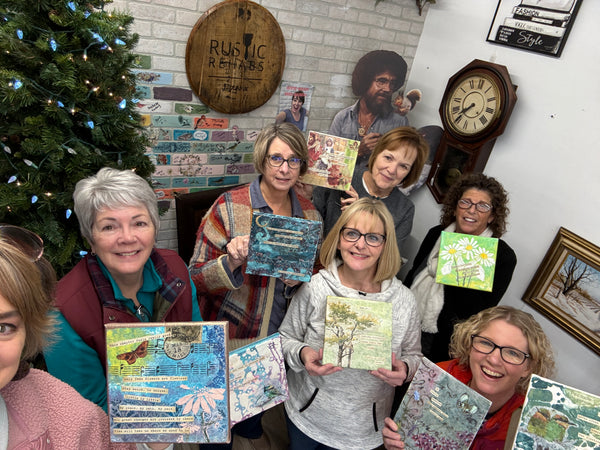05/04/25 (Sunday) 9:30-11:30 am private party Expressive  Layers: Create Meaningful Mixed Media Art