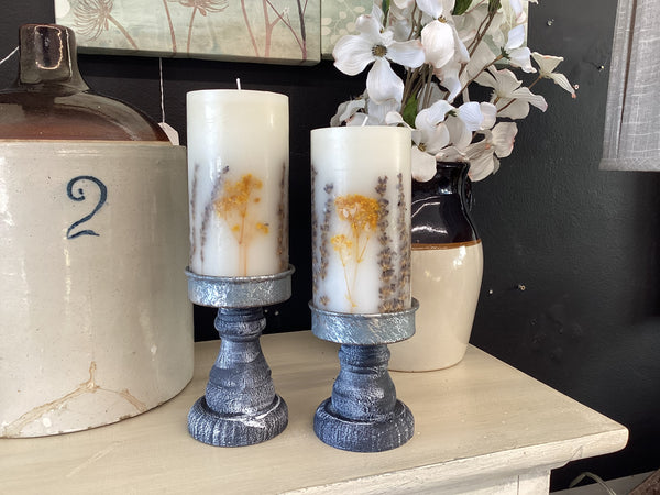 Black Tin Candle Sticks