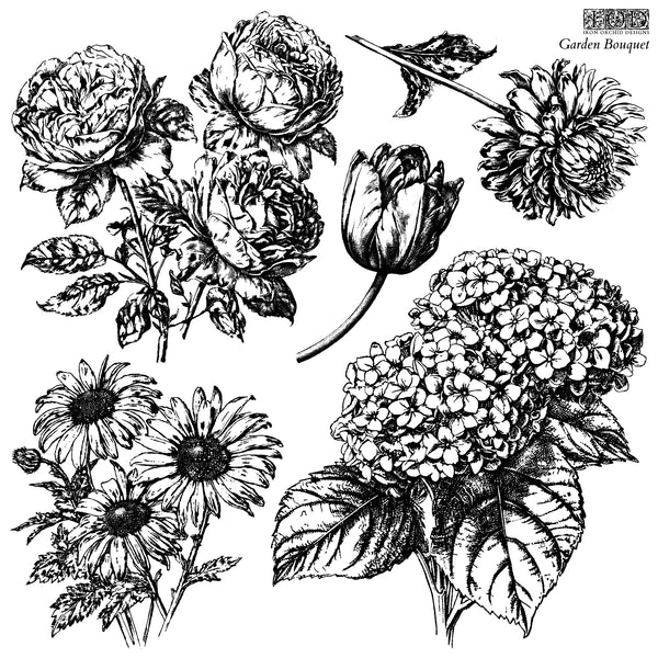 Garden Bouquet 12X12 IOD STAMP