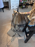 Black metal oval plant holder