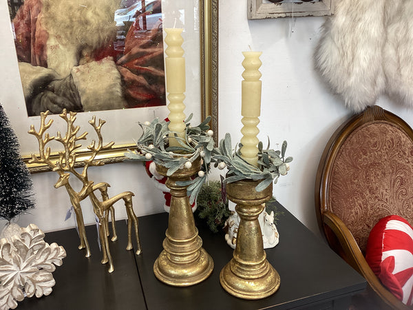 Gold Chunky Candlesticks (2)