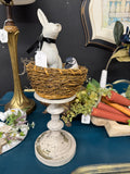 Chippy brass candle stick bird nest