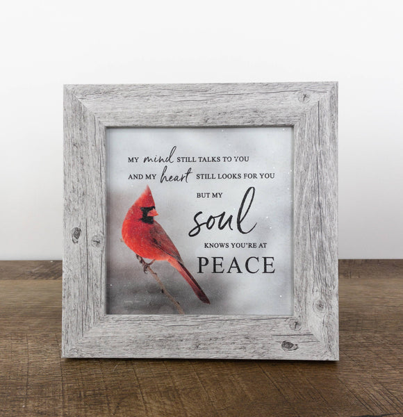 My Mind Still Talks To You Soul Peace Cardinal Sympathy Sign