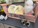 Pink Corabelle Milk Paint tote birds lamb