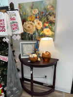Cherry picked  half moon sofa foyer table