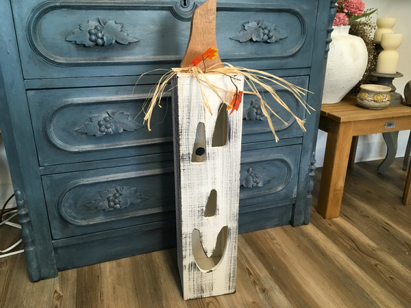 White Wood Jack-O-Lantern