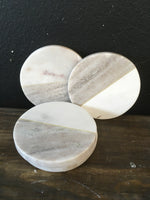 Marble coasters (4) round