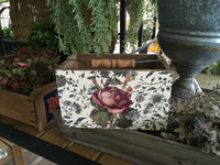 Cabbage Rose Rustic Container