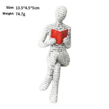 Reading Woman Resin Figurine