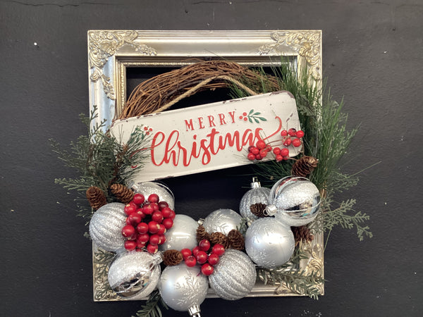 Merry Christmas Frame Wreath