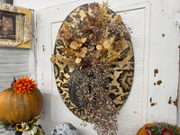 Half Pumpkin floral oval Roycycled paper
