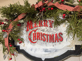 Huge Rustic Merry Christmas Sign