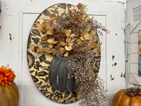 Half Pumpkin floral oval Roycycled paper