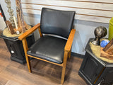 Jackson the Wood and  vinyl occasional chair