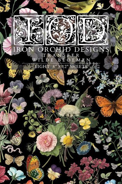 Wilde Bloemen Florals IOD TRANSFER 8x12 PAD
