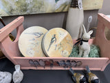 Pink Corabelle Milk Paint tote birds lamb