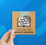 Easily Distracted by Books Magnetic Bookmark