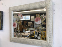 Pretty Beveled Mirror with Flowers