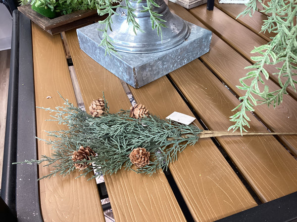 Flocked Sage Cedar w Birch