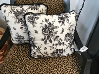 Black and White Floral Pillows