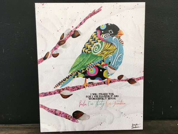 Colorful Bird w/ Psalms 139:14