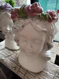 Cement Cherub Head Planters