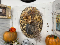 Half Pumpkin floral oval Roycycled paper
