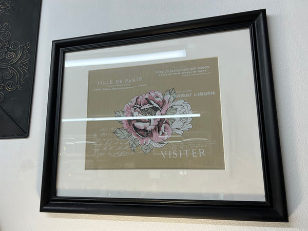 Desert Rose black framed picture