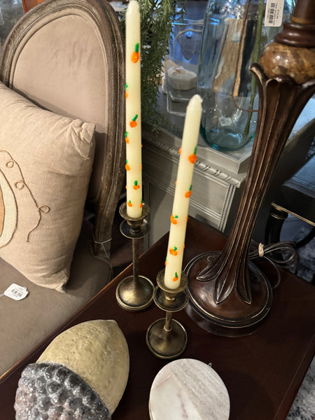 Fall Candlesticks & Candles - Pair