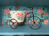 Bike with Wicker Floral Basket