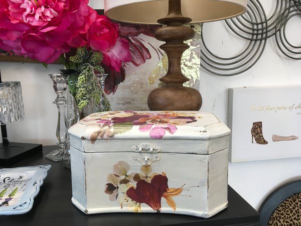 Flower Embellished Jewelry Box