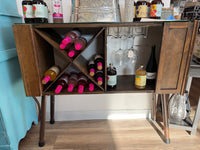 Joe the rustic crate hand made bar cart