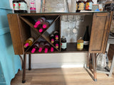 Joe the rustic crate hand made bar cart