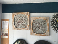 Tin Square with Wood Frame