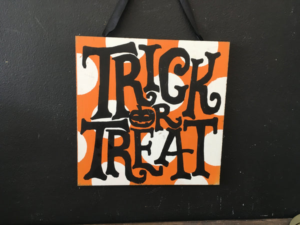 Trick or Treat/Out of Candy Sign - 2 Sided