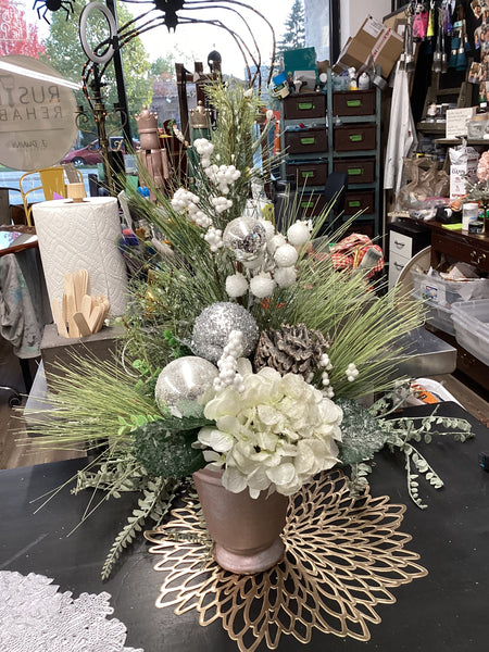 Silver & Pink Floral