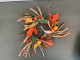 4.5 Maple Leaf Pinecones Candle Ring