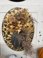 Half Pumpkin floral oval Roycycled paper