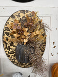 Half Pumpkin floral oval Roycycled paper