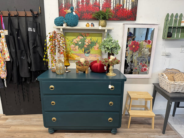 Gabe the Blue Sage Deco Dresser