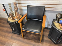 Jackson the Wood and  vinyl occasional chair