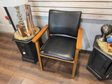 Jackson the Wood and  vinyl occasional chair