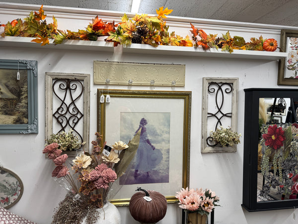 Cottage Wood &  Metal Sconce pair set