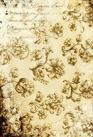 Roycycled Distressed Grungy Floral Decoupage Paper