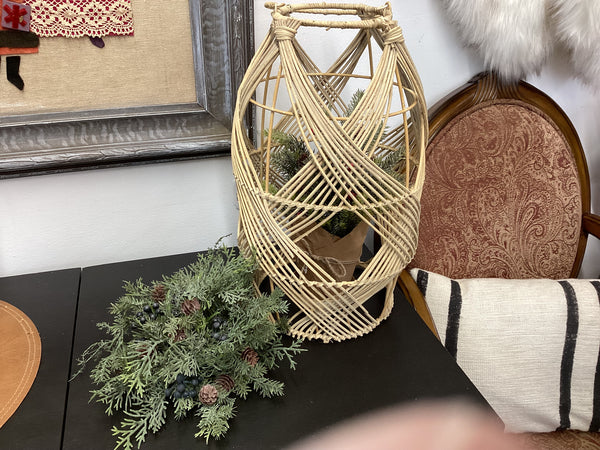 Lantern With Green Pot