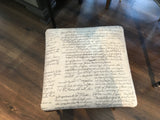 Script & Metallic Stool
