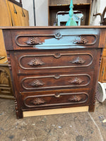 Phoenix the vintage blue milk paint dresser