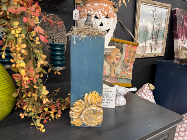 Tall wood slab Pumpkin with Sunflower Mold
